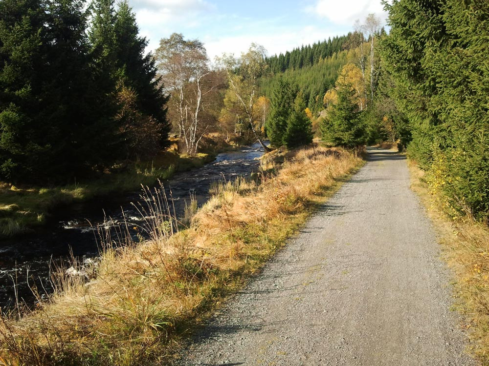 Wanderweg neben einem Fluss